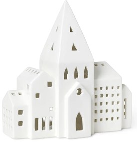 Бял керамичен свещник Urbania Lighthouse City - Kähler Design