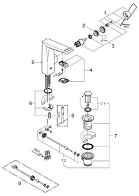 Кран за тоалетна Grohe Allure Brilliant Single High