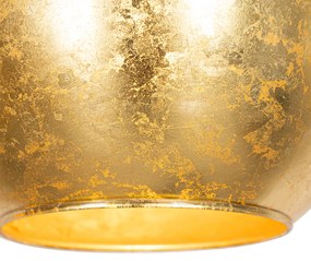 Дизайнерски висящ аплик черен със златно стъкло - Bert