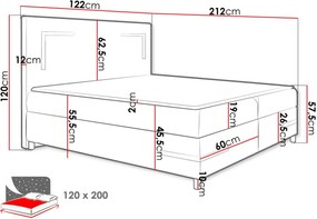 Тапицирано легло Delos-Moustardi-120 x 200