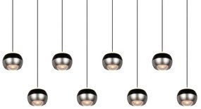 LED висящо осветително тяло в черен и сребрист цвят Orbit – Trio Select