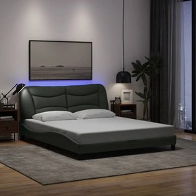 3213712 vidaXL Рамка за легло със светодиод без матрак, 160x200 см, плат