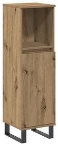 857212 vidaXL Шкаф за баня, дъб артизан, 30x30x100 см, инженерно дърво