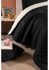 Черно и кремаво памучно спално бельо за двойно легло/разширено с чаршаф 200x220 cm - Mila Home