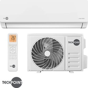 Инверторен климатик TechPoint NPT 24 X-PRO NORDIC, 24000 BTU, 45 м2, А++, Wi-Fi, R-32, Golden Fin, Бял