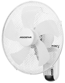 Aigostar -  Стенен вентилатор 45W/230V бял + д.у.