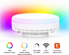 Immax NEO 07816L - LED RGB+CCT димируема крушка GX53/10W/230V Wi‑Fi Tuya