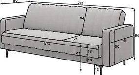 Разтегателен диван Torres-Зелен