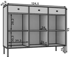 Бюфет Code 3D3S-Prasino