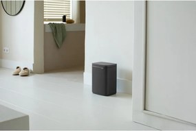 Кош за боклук Brabantia Bo Small 1008866, 4 л, Плавно и безшумно отваряне, Противоплъзгаща основа, Минерално покритие, Тъмносив
