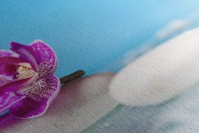 Картина на платно – Орхидея и Зен камъни