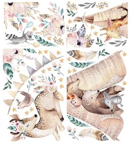 Детски стикери за стена Зайци Горска земя - Ambiance