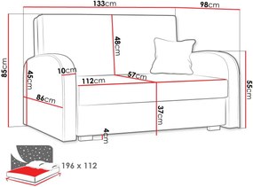 Диван Viva Soft II двуместен-Mpez