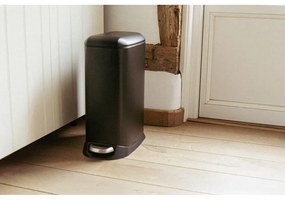 Матово черно стоманено кошче за боклук с педал 12 l Design – Wenko