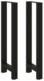 4013352 vidaXL Крака за бар маса, черни, 2 бр., 50 x (110-111) см, стомана