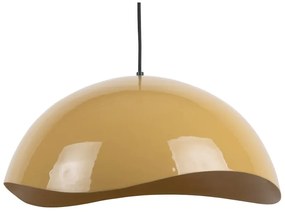 Висящо осветително тяло в цвят горчица с метален абажур ø 50 cm Waved – Leitmotiv