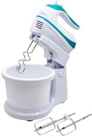 Миксер с купа 2в1 ZEPHYR ZP 1115 A, 500W, 5 скорости + Турбо, 2x2 бъркалки, Бял/син