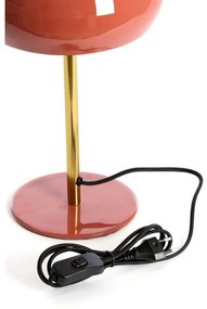 Настолна лампа в цвят сьомга с метален абажур (височина 34 cm) Surin – Light &amp; Living