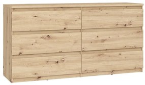 Комод с чекмеджета MAO в цвят дъб Артизан