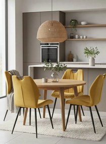 Стол Arco Velvet-Жълт (4) парчета