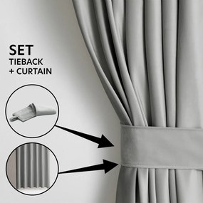 Светлосиво dimout перде 140x270 cm Eyelets – Restilo