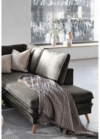 Тъмносив разтегателен ъглов диван (десен ъгъл) Charming Charlie – Miuform