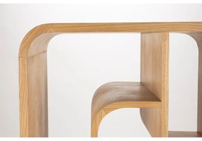 Библиотека от масивен дъб в естествен цвят 60x160x35 cm Seven – Zuiver