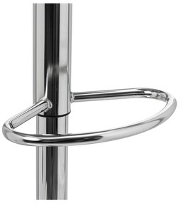 Черни бар столове в комплект от 2 бр. с регулируема височина от имитация на кожа (височина на седалката 56,5 cm) – Casa Selección