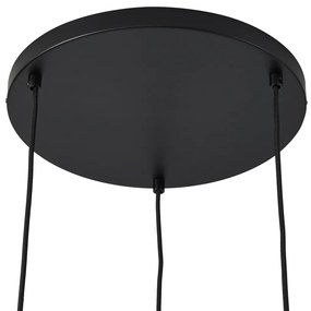 Ретро висяща лампа черна с таупе 3 светлини - Felt