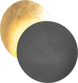 Интелигентна стенна лампа черна със злато с Wi-Fi G9 - Sunrise