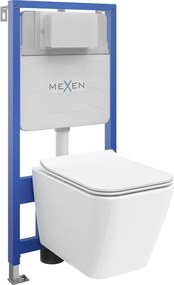 Mexen Cube скрит монтажен комплект WC с конструкция Fenix Slim с тоалетна чиния
