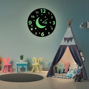Осветен стенен часовник за детска стая Priemer: 30 cm