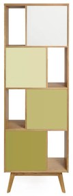 Зелен шкаф за книги 65x191 cm Avon - Woodman