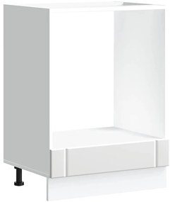 853757 vidaXL Шкаф за фурна, Lucca, бял, инженерно дърво