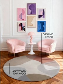 Бежов ръчно изработен вълнен кръгъл килим ø 200 cm Hackney Clarissa – Ted Baker