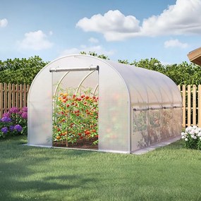 Градинска оранжерия 2,5 x 4 м, бял