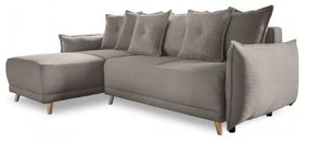 Светлокафяв велурен разтегателен диван (променлив) Lazy Lukka - Miuform