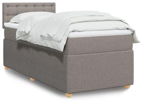 3287301 vidaXL Боксспринг легло с матрак, таупе, 80x200 см, плат