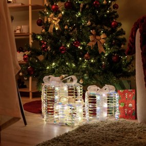 Комплект от 3 коледни дъгови подаръка с LED - Niji