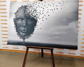 Картина на платно – Абстрактно лице във формата на дърво