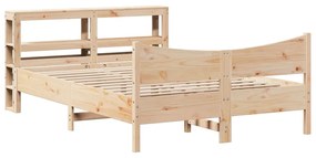 3306303 vidaXL Рамка за легло с табла, 140х200 см, бор масив