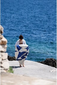 Синьо /кремаво одеяло 150x200 cm Tul – noo.ma