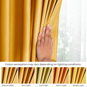 Жълто dimout перде 140x245 cm Pleat – Restilo