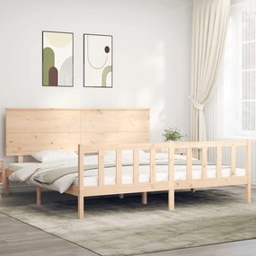 3193416 vidaXL Рамка за легло с табла Super King Size дърво масив