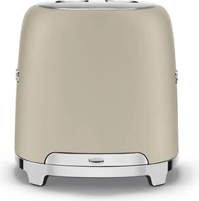 Тостер за хляб SMEG 50's Style TSF01MLMEU, 950W, 2 филии, 6 нива, Тавичка за трохи, Вграден кабел, Неръждаема стомана, Бежов