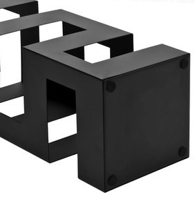 Поставка за чадъри "Тетрис", стомана, черна