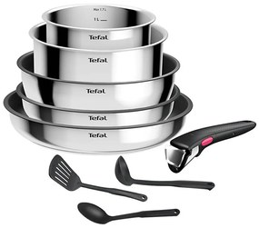 Tefal - Комплект съдове за готвене от 9 части INGENIO COOK, неръждаема стомана