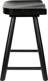 Черен стол от масивен дъб Vander – White Label