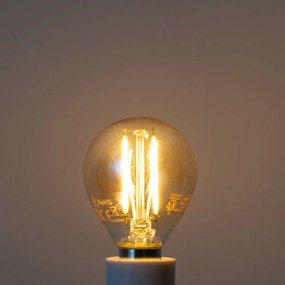 Комплект от 5 E14 димируеми LED крушки G45 златни 4W 330 lm 2100K