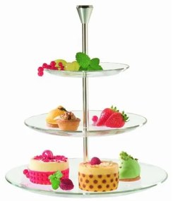 Vidivi - Стъклена стойка на 3 нива( ф15см, ф21см и ф28см)FULL MOON 67054